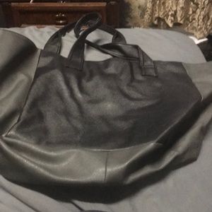 Black and gray shoulder bag